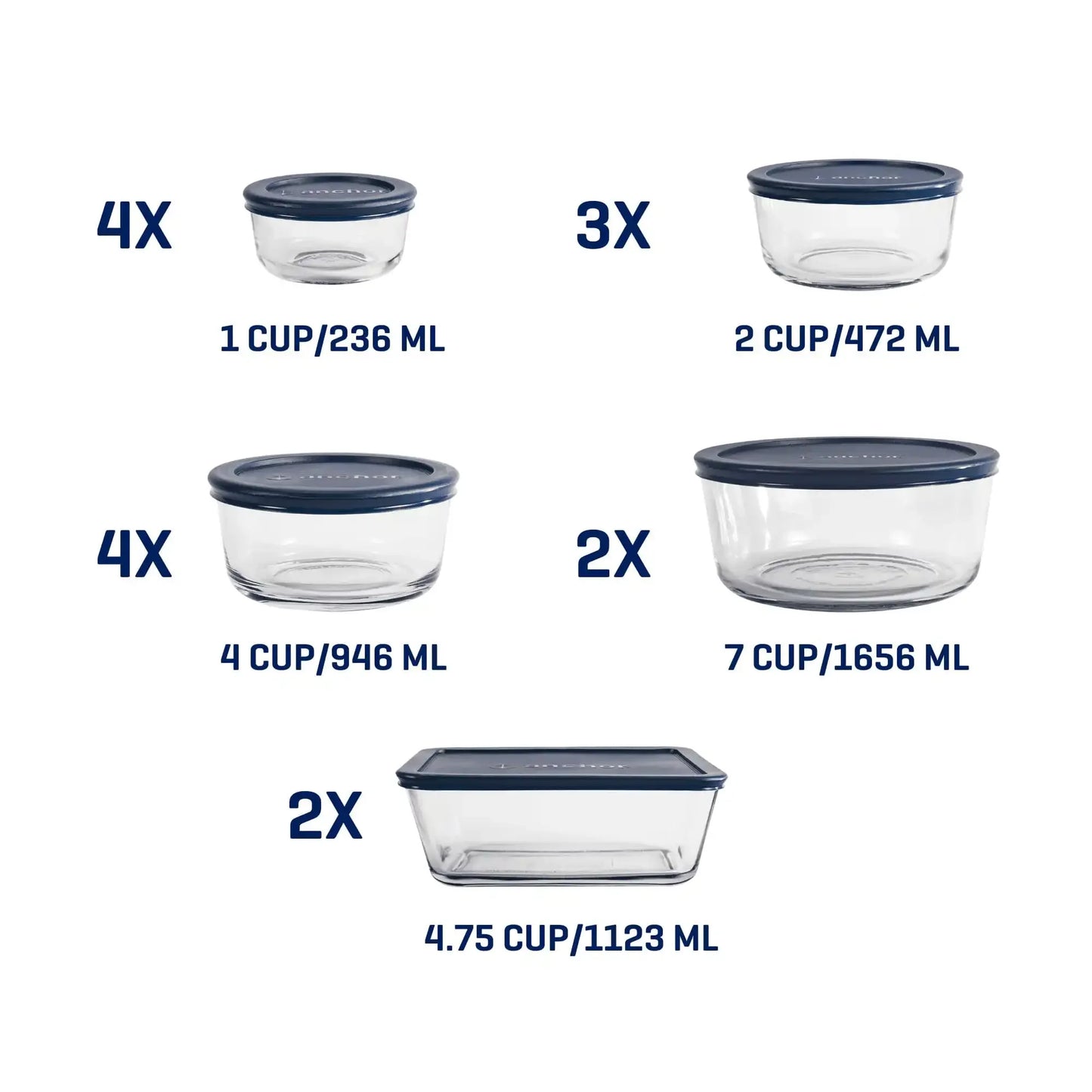 30 pc Glass Food Storage
