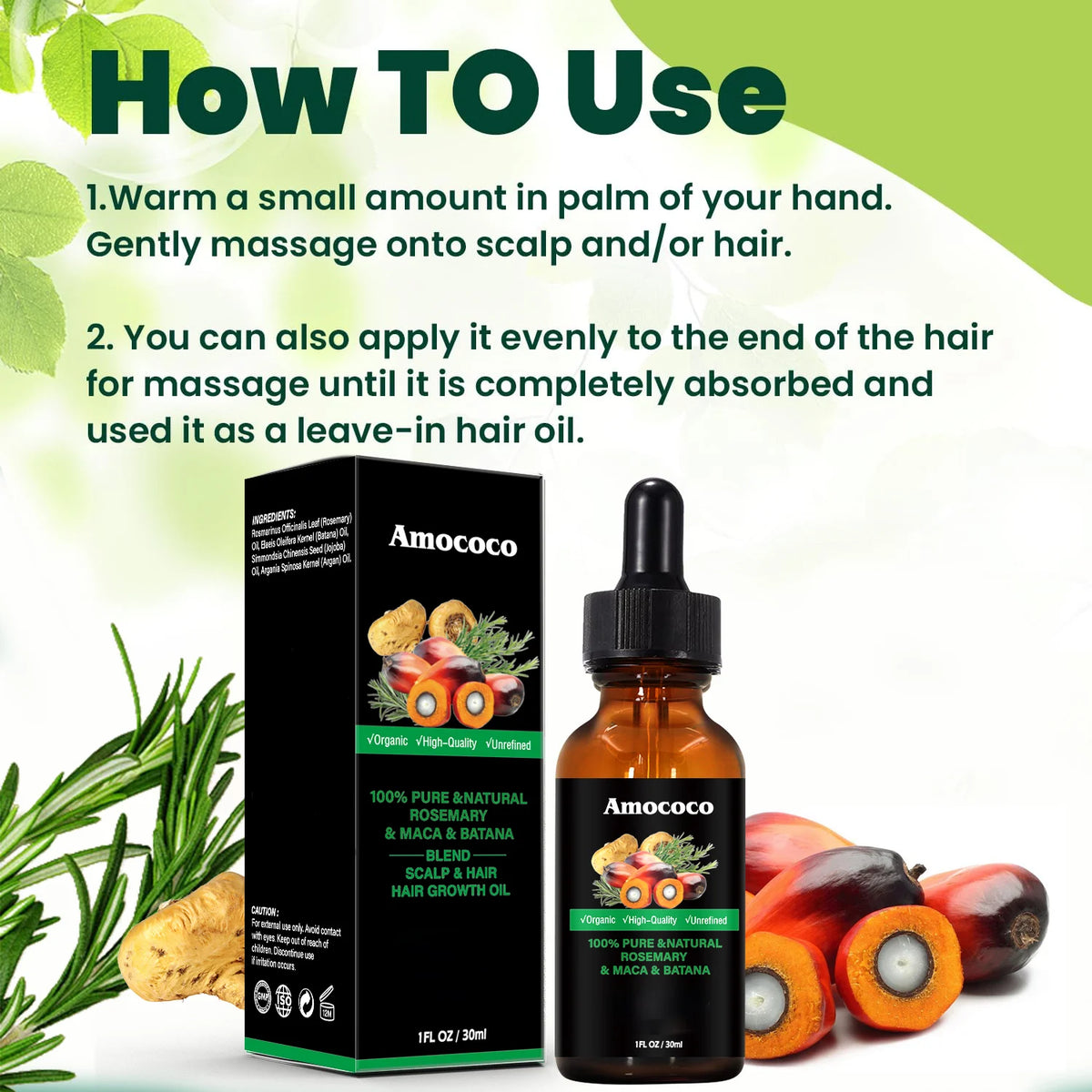 Batana Oil with Rosemary for Hair