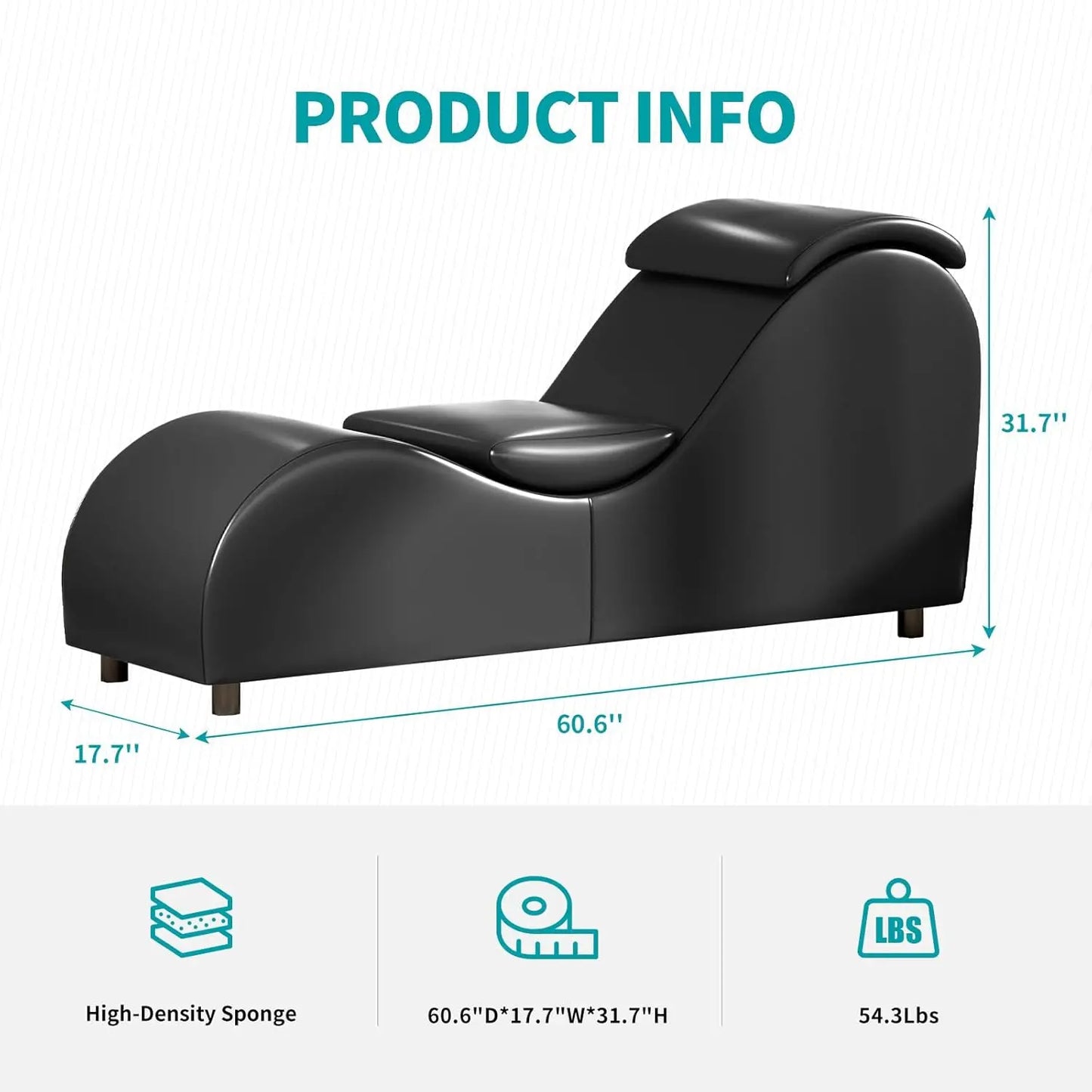 60'' Curved Chaise Lounge Chair