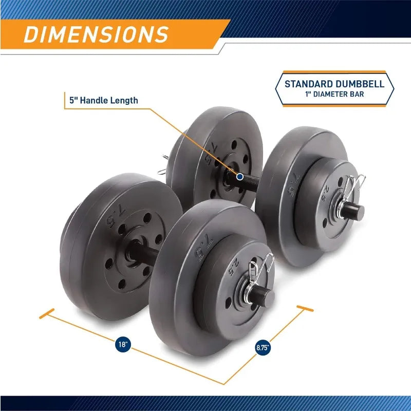 Adjustable 40 Lbs Dumbbell Set