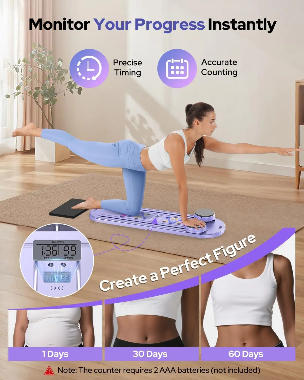 Foldable Pilates Reformer Set