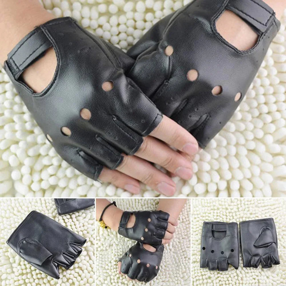 Soft Leather Fingerless Gloves