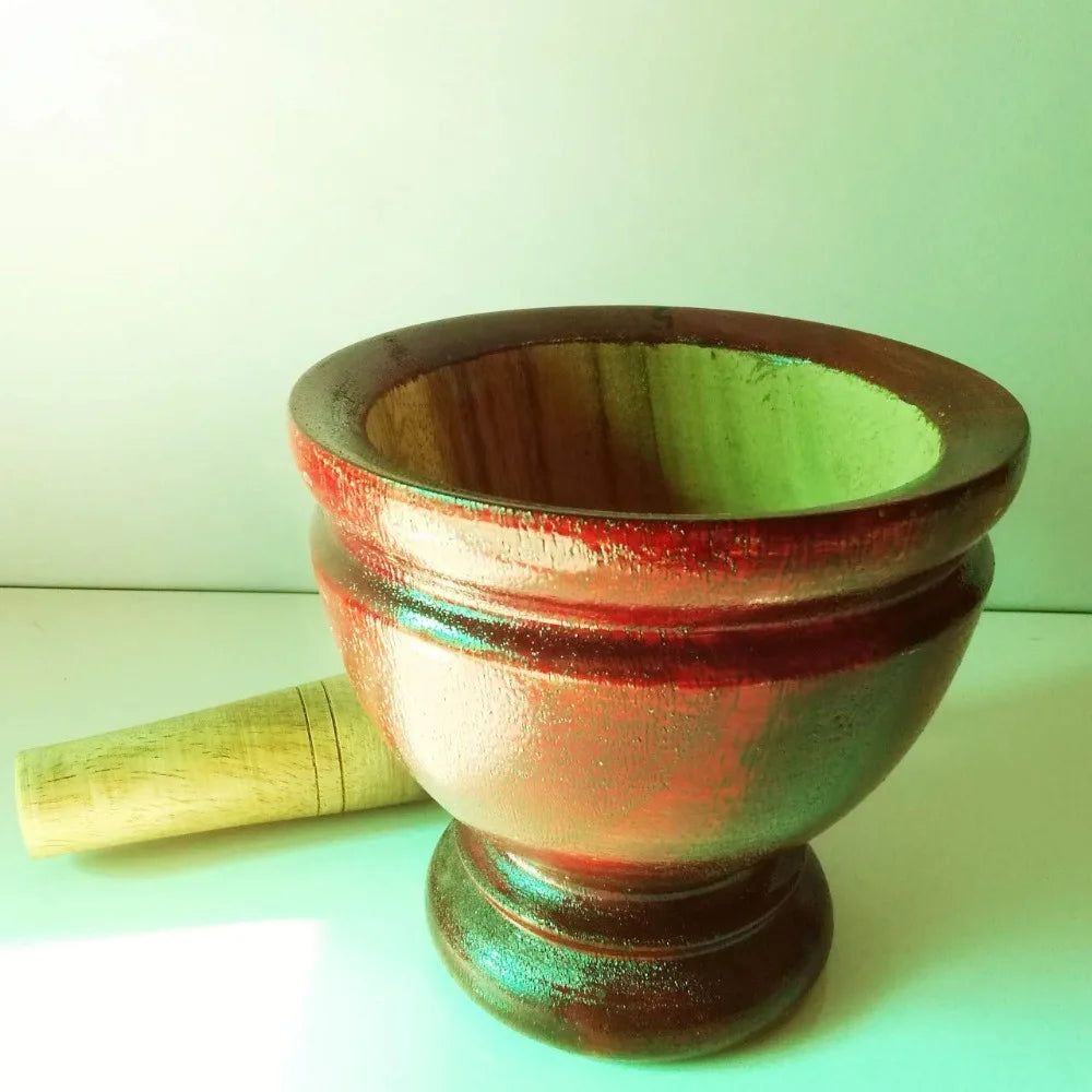 Wooden Mortar And Pestle