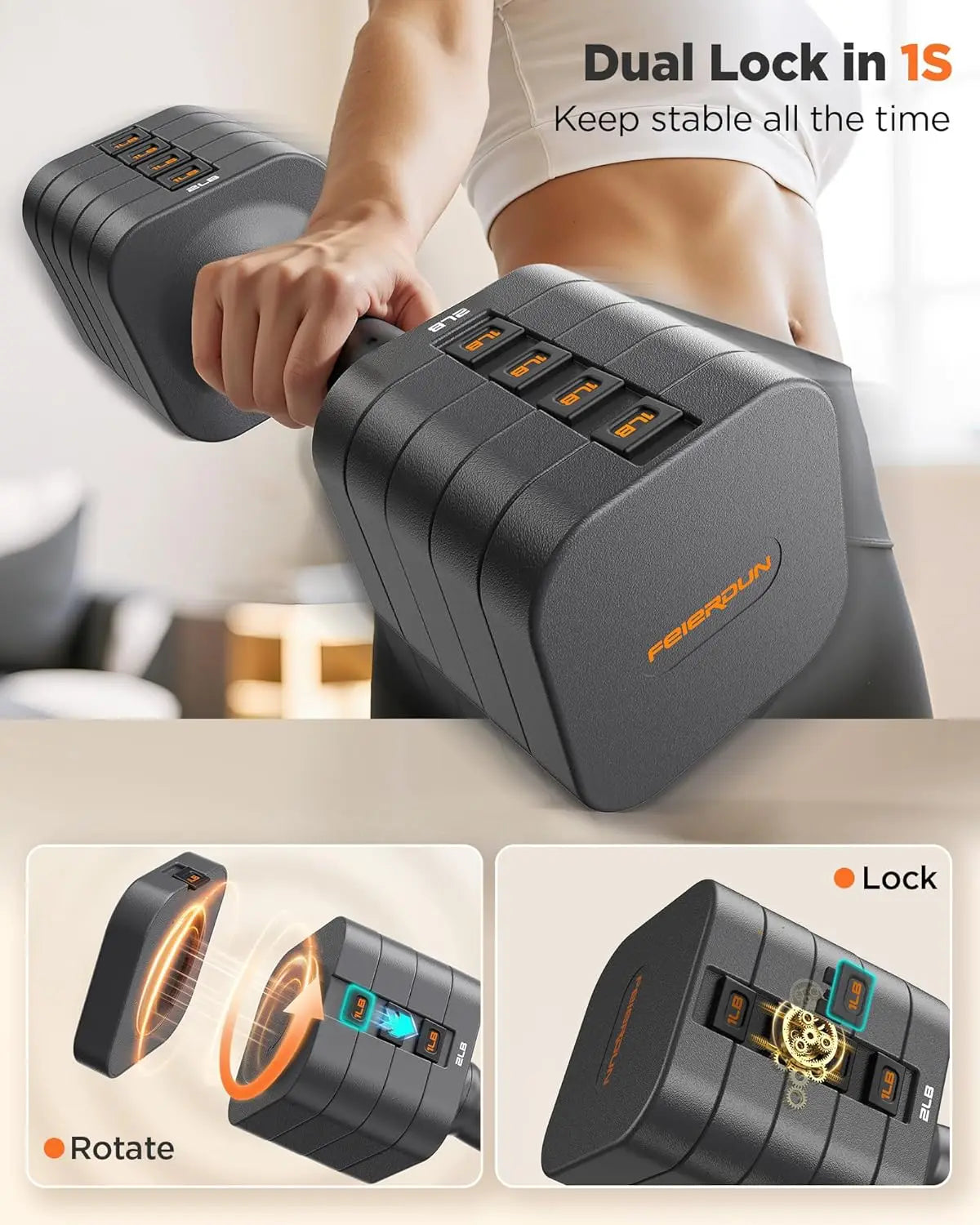 Adjustable Dumbbells Set