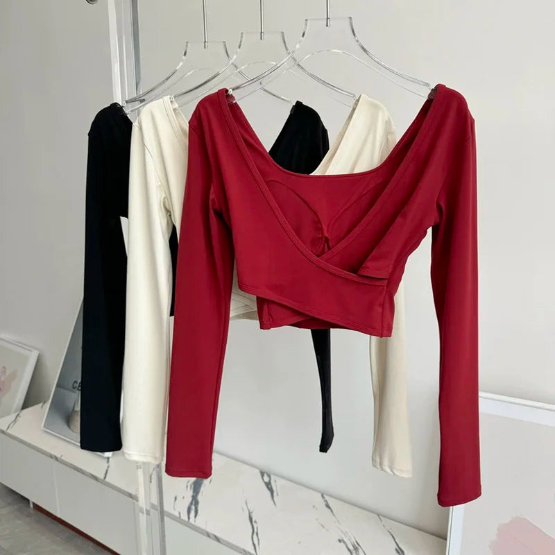 Crossed Back Yoga Top