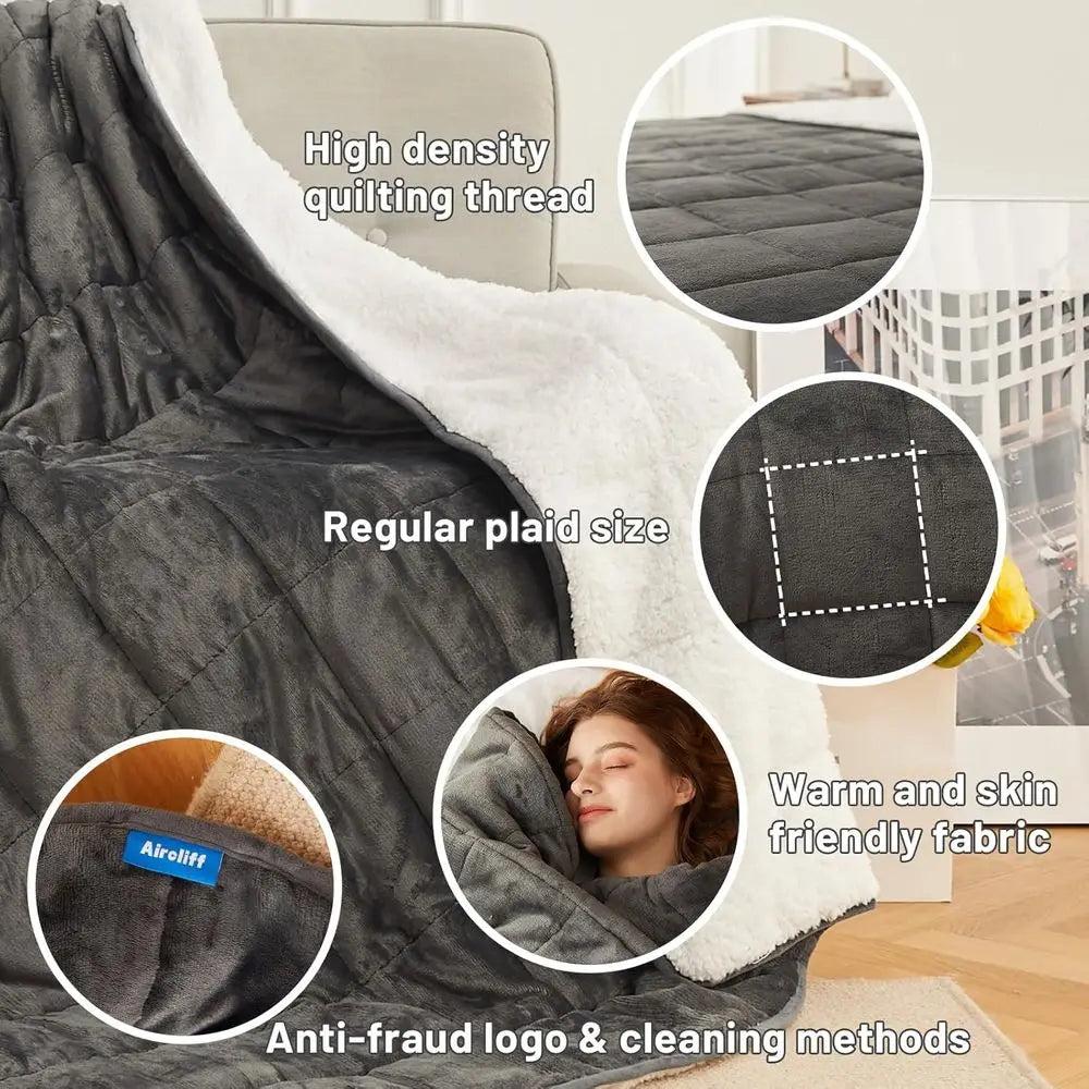 Weighted Sherpa Fleece Blanket