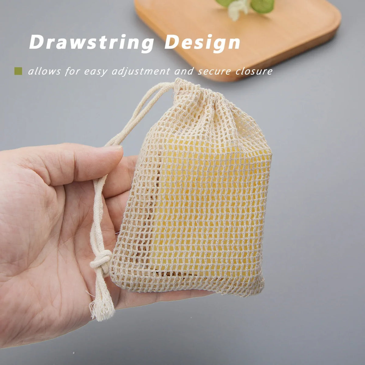 Natural Cotton Soap Saver Bag