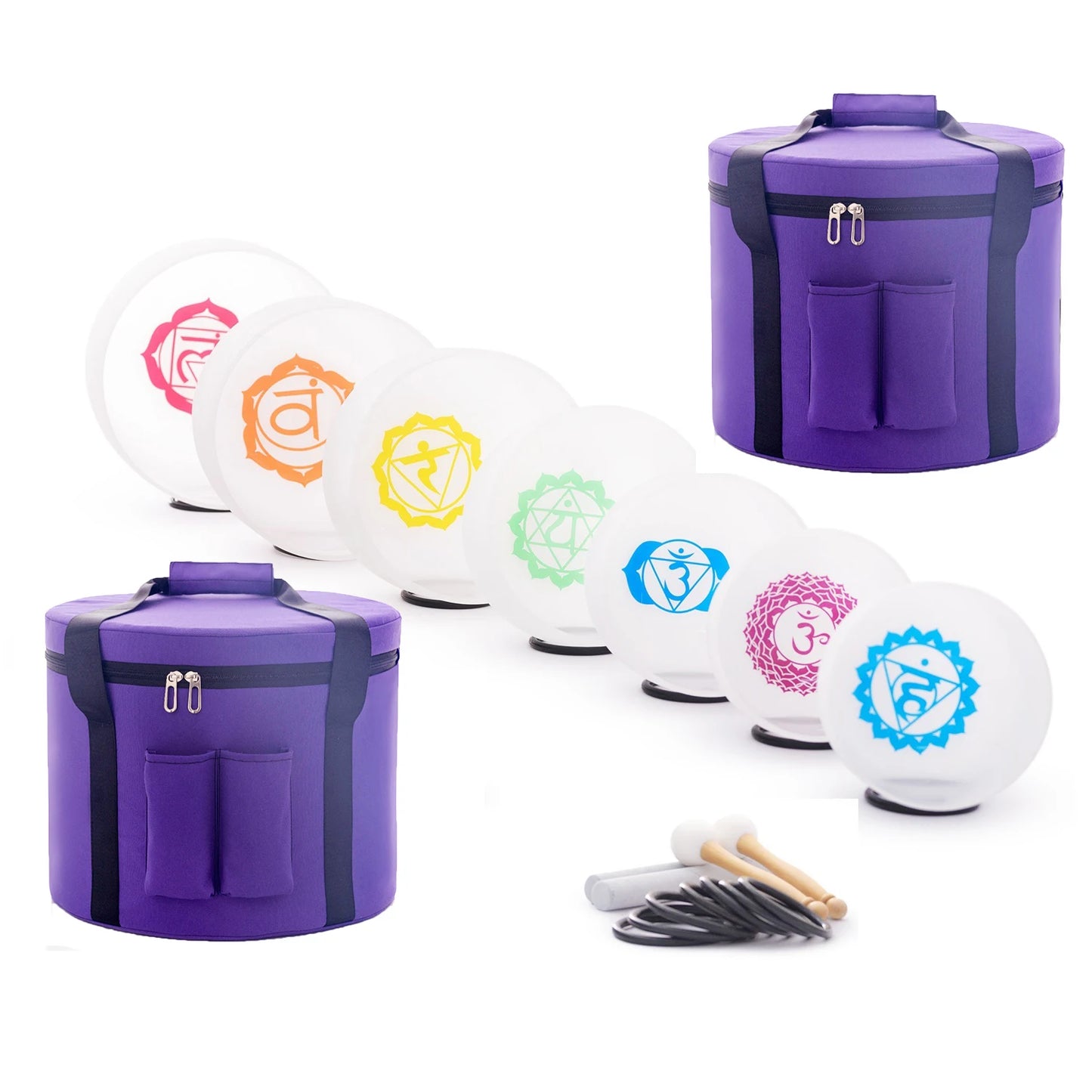 7 pc Crystal Chakra Bowls Set