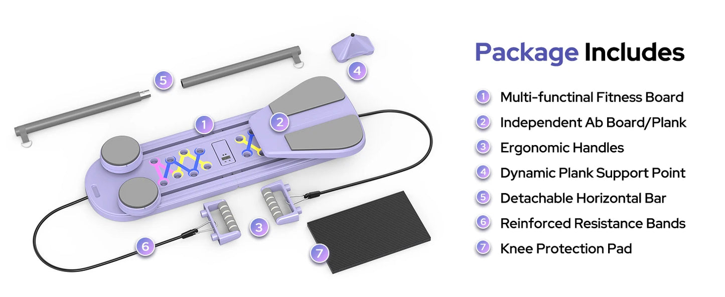Foldable Pilates Reformer Set