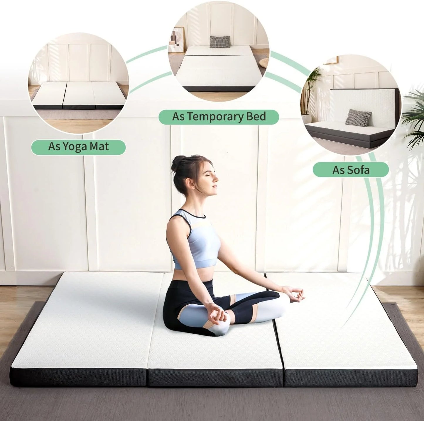 3/4 Inch Tri-Fold Mattress