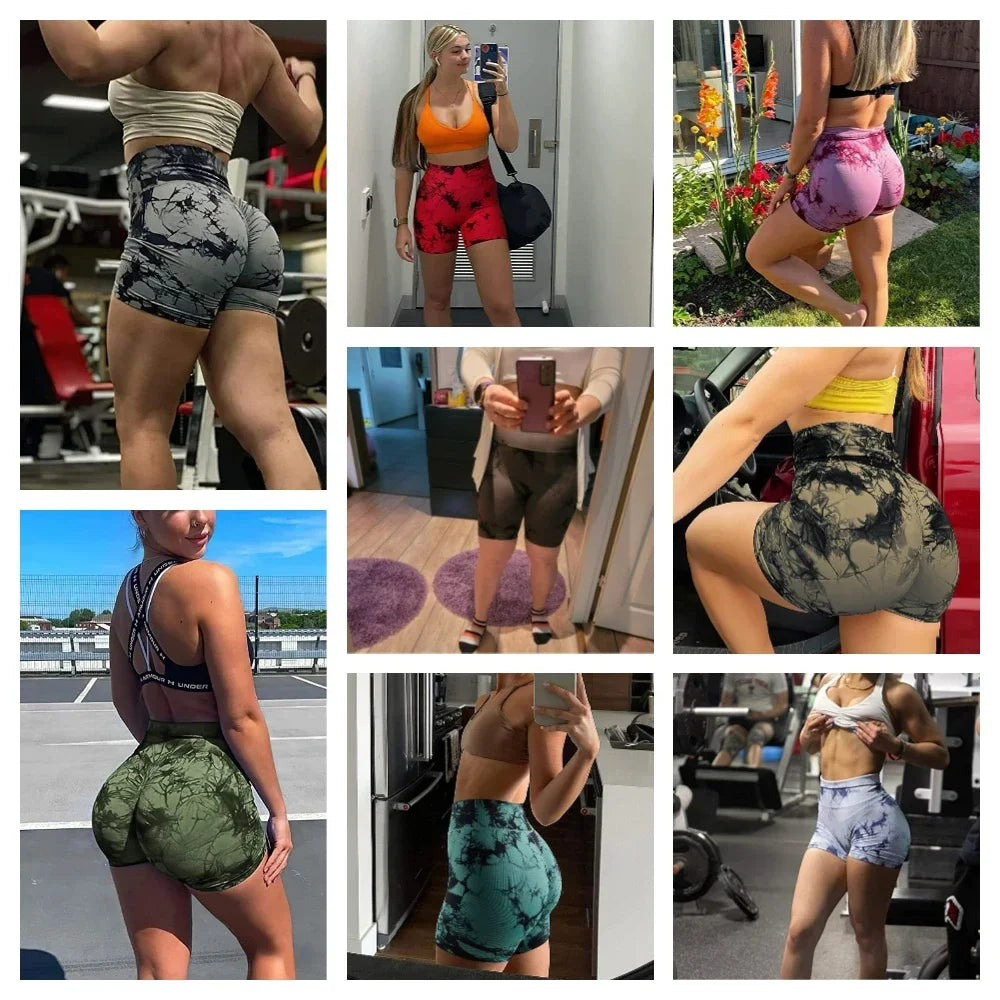 Tie-Dye Yoga Shorts for Women