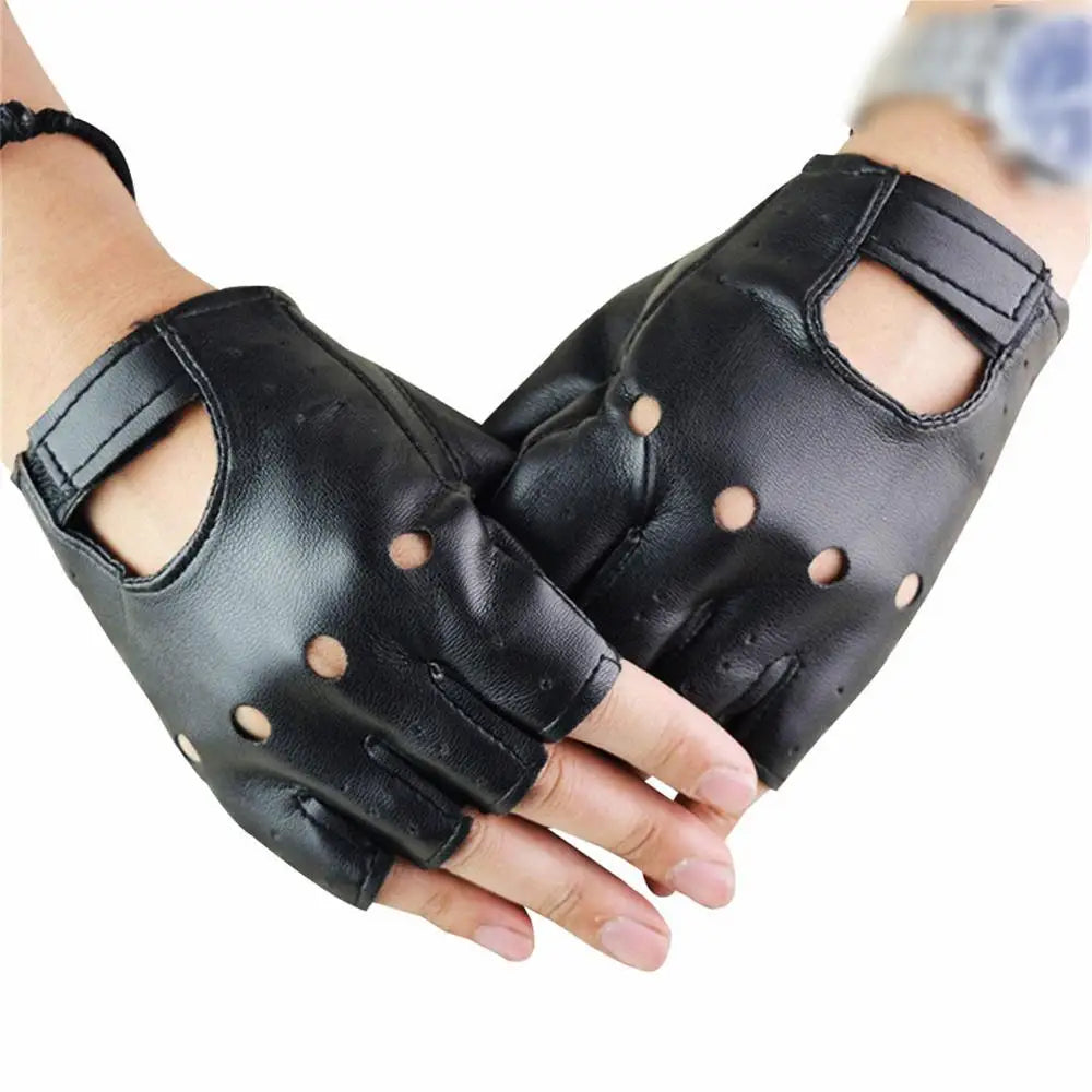 Soft Leather Fingerless Gloves