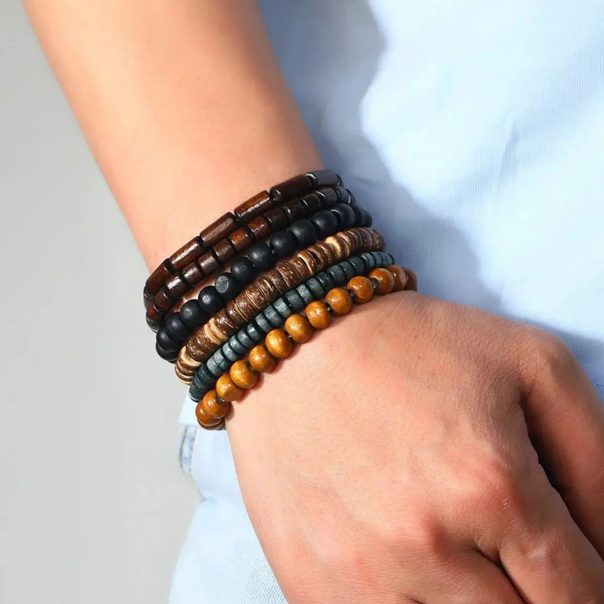 6PCS  Leather Bracelet