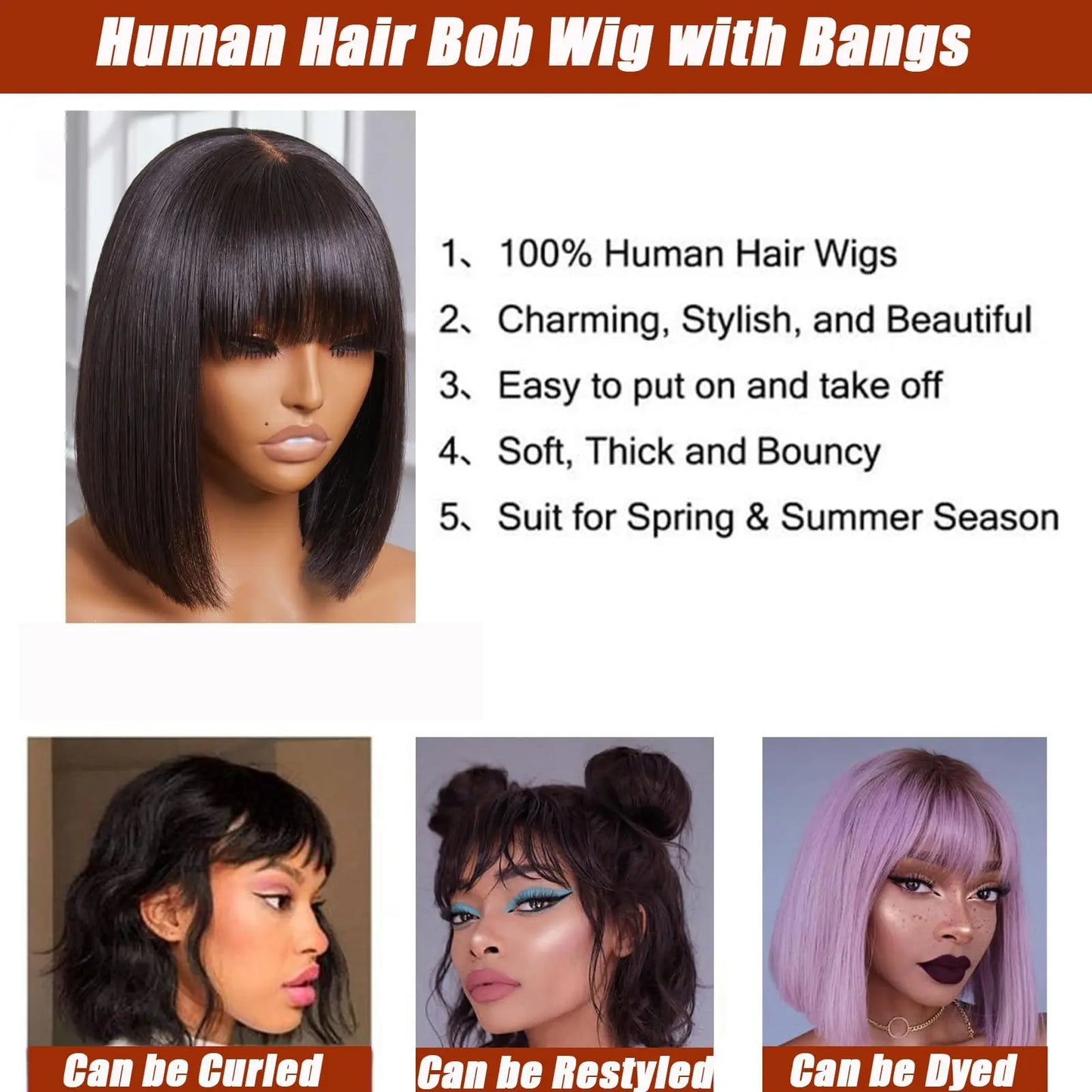 Bob Wig With Bangs