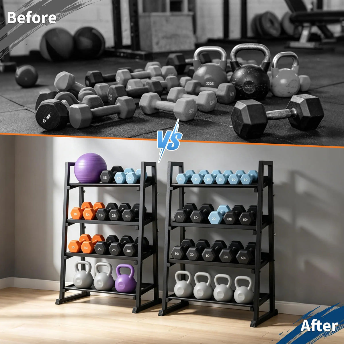 H Frame Dumbbell Rack