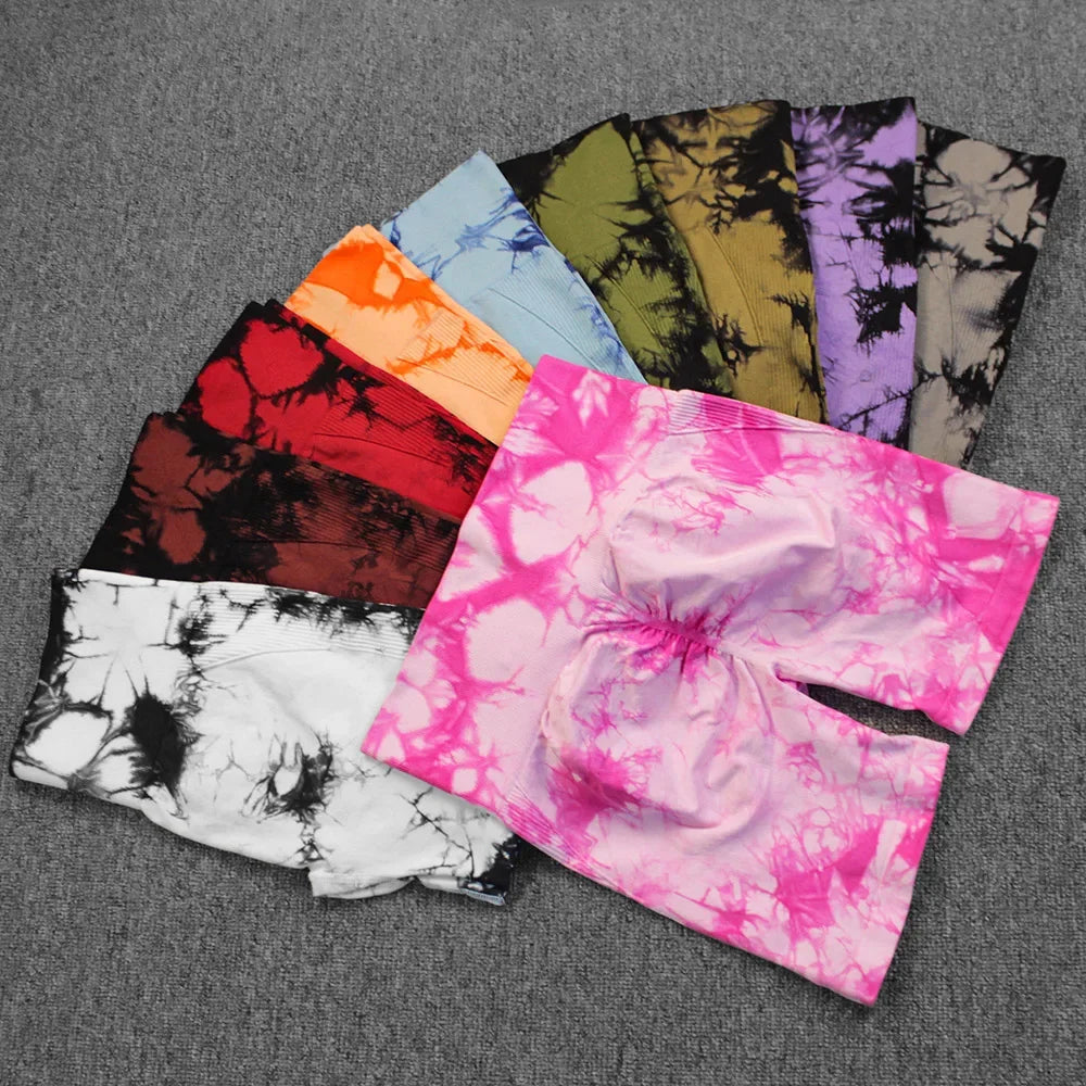 Tie-Dye Yoga Shorts for Women